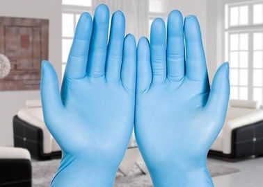 Blue Surgical Hand Gloves , Disposable Hand Gloves Medical Grade Antibacterial