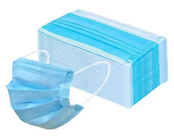 Low Breathing Resistance 3 Ply Surgical Face Mask , Disposable Earloop Face Mask