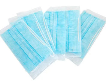 Non Woven Disposable Medical Mask  High Elastic Earloop Three Layer Folding