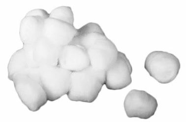 0.2g - 2g Absorbent Medical Cotton Ball , Sterile Cotton Wool White Odorless